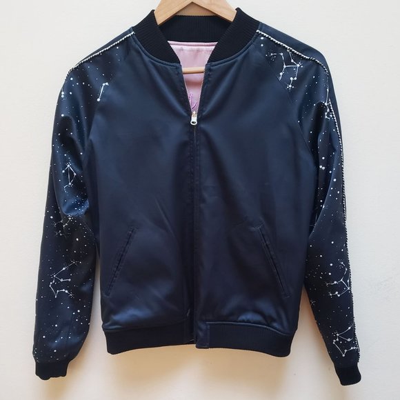 Opening Ceremony Reversible Silk Zodiac Bomber Jacket - Picture 10 of 16